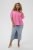 Kaffe Curve Karlia 3/4 Sleeve Blouse Pink - Blouses & tunieken - 