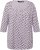 Ulla Popken Polka Dot 3/4 Sleeve Square Neck A-Line Tee Light Blue-Grey - Bedrukte T-shirts voor dames - 