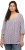 Ulla Popken Polka Dot 3/4 Sleeve Square Neck A-Line Tee Light Blue-Grey - Bedrukte T-shirts voor dames - 