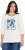 Ulla Popken Photo Graphic 3/4 Sleeve Tee Pearl White - Bedrukte T-shirts voor dames - 