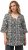 Ulla Popken Geometric Print Trumpet Sleeve Tee Black - Bedrukte T-shirts voor dames - 