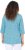Ulla Popken Flower Print 3/4 Sleeve A-Line Tee Deep Aqua - Bedrukte T-shirts voor dames - 