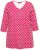 Ulla Popken Minimalist Ho Ho Ho Print 3/4 Sleeve Tee Salsa Red - Bedrukte T-shirts voor dames - 