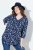 Ulla Popken Asymmetric Cowboy Boot Print Tee Dark Blue - Bedrukte T-shirts voor dames - Bedrukte T-shirts voor Dames