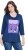 Ulla Popken Fashion Graphic T-Shirt Dark Blue - Bedrukte T-shirts voor dames - 