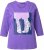 Ulla Popken Fashion Graphic T-Shirt Purple - Bedrukte T-shirts voor dames - 