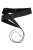 Ulla Popken Soft Leather Tie Belt Black - Damesriemen - 
