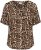 Kaffe Curve Ami Short Sleeve Blouse Printed Leopard - Blouses & tunieken - 