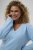 Kaffe Curve Jilanda V-Neck Pullover Blue - Truien & knitwear - 