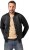 JP1880 College Jacket Scuba Fabric with Zipper Black - Jassen - Grote Maten Herenjassen