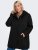 Only Carmakoma Sedona Light Coat Black - Wintermantels - Winterjassen in grote maten