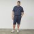 North Latitude 61154 Linnen Comfort Fit Shorts Navy Blauw - Korte broeken - Grote Maten Korte Broeken Heren