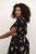 Kaffe Curve Jenna Jurk Zwart/Brown Flower print - Kleedjes - 