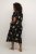 Kaffe Curve Jenna Jurk Zwart/Brown Flower print - Kleedjes - 