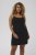 Kaffe Curve Jena Bandjes Jurk Diepzwart - Kleedjes - 