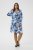 Kaffe Curve Aliana Dress Blue Flower Animal - Midi jurken - 