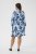 Kaffe Curve Aliana Dress Blue Flower Animal - Midi jurken - 