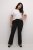 Kaffe Curve Jenna Uitlopende legging Diepzwart - Jeans & Broeken in Grote Maten – Plus Size - 