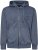 Kam Jeans 7082 Garment DYE with Zipper Hoodie Vintage Indigo - Sweaters & hoodies - Sweaters & Hoodies Grote Maten Heren