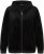 Ulla Popken Tulip Line Print Velour Zip Hoodie Black - Sweaters & hoodies - 