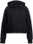 Ulla Popken Ribbed Inset Zip Collar Hoodie Black - Sweaters & hoodies - 
