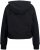 Ulla Popken Ribbed Inset Zip Collar Hoodie Black - Sweaters & hoodies - 