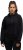 Ulla Popken Ribbed Inset Zip Collar Hoodie Black - Sweaters & hoodies - 