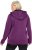 Ulla Popken Sweater Knit Fleece Hoodie Aubergine - Sweaters & hoodies - 