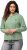 Ulla Popken Drawstring Hem Zip-Up Hoodie Light Green - Sweaters & hoodies - 