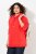 Ulla Popken Back Print Kangaroo Pocket Hoodie Hibiscus Red - Sweaters & hoodies - Warme Sweatshirts, Hoodies & Truien