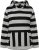 Ulla Popken Mixed Stripe Long Sleeve Hoodie Black - Sweaters & hoodies - 