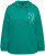 Ulla Popken Face Graphic Long Sleeve Hoodie Emerald Green - Sweaters & hoodies - 
