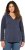 Ulla Popken Open Edged Long Sleeve V-Neck Hoodie Navy - Sweaters & hoodies - 