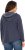 Ulla Popken Open Edged Long Sleeve V-Neck Hoodie Navy - Sweaters & hoodies - 