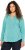 Ulla Popken Open Edged Long Sleeve V-Neck Hoodie Mint Green - Sweaters & hoodies - 