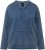 Ulla Popken Raw Hem Long Sleeve Hoodie Night Blue - Sweaters & hoodies - 