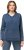 Ulla Popken Raw Hem Long Sleeve Hoodie Night Blue - Sweaters & hoodies - 