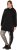 Ulla Popken Longline Lace Up Hoodie Black - Sweaters & hoodies - 