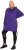 Ulla Popken Longline Lace Up Hoodie Purple - Sweaters & hoodies - 