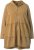 Ulla Popken Tiered Flounce Panel Zip Up Hoodie Mocha Brown - Sweaters & hoodies - 
