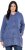 Ulla Popken Tiered Flounce Panel Zip Up Hoodie Atlantic Blue - Sweaters & hoodies - 