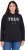 Ulla Popken TRUE Lettering Hoodie Black - Sweaters & hoodies - 