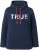 Ulla Popken TRUE Lettering Hoodie Navy Blue - Sweaters & hoodies - 