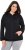 Ulla Popken Eyelet Embroidered Zip-Up Hoodie Black - Sweaters & hoodies - 