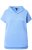 Ulla Popken Quick Drying Short Sleeve Hoodie Light Blue - Sweaters & hoodies - 