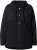 Ulla Popken Mixed Texture Button Down Hoodie Black - Sweaters & hoodies - 