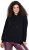 Ulla Popken Decorative Lace-Up Hoodie Black - Sweaters & hoodies - 