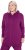 Ulla Popken Contrast Piping Zip-Up Hoodie Pink Berry - Sweaters & hoodies - 