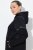 Ulla Popken Mix Fabric Reflective Trim Zip Hoodie Black - Sweaters & hoodies - Warme Sweatshirts, Hoodies & Truien