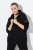 Ulla Popken Mix Fabric Reflective Trim Zip Hoodie Black - Sweaters & hoodies - Warme Sweatshirts, Hoodies & Truien